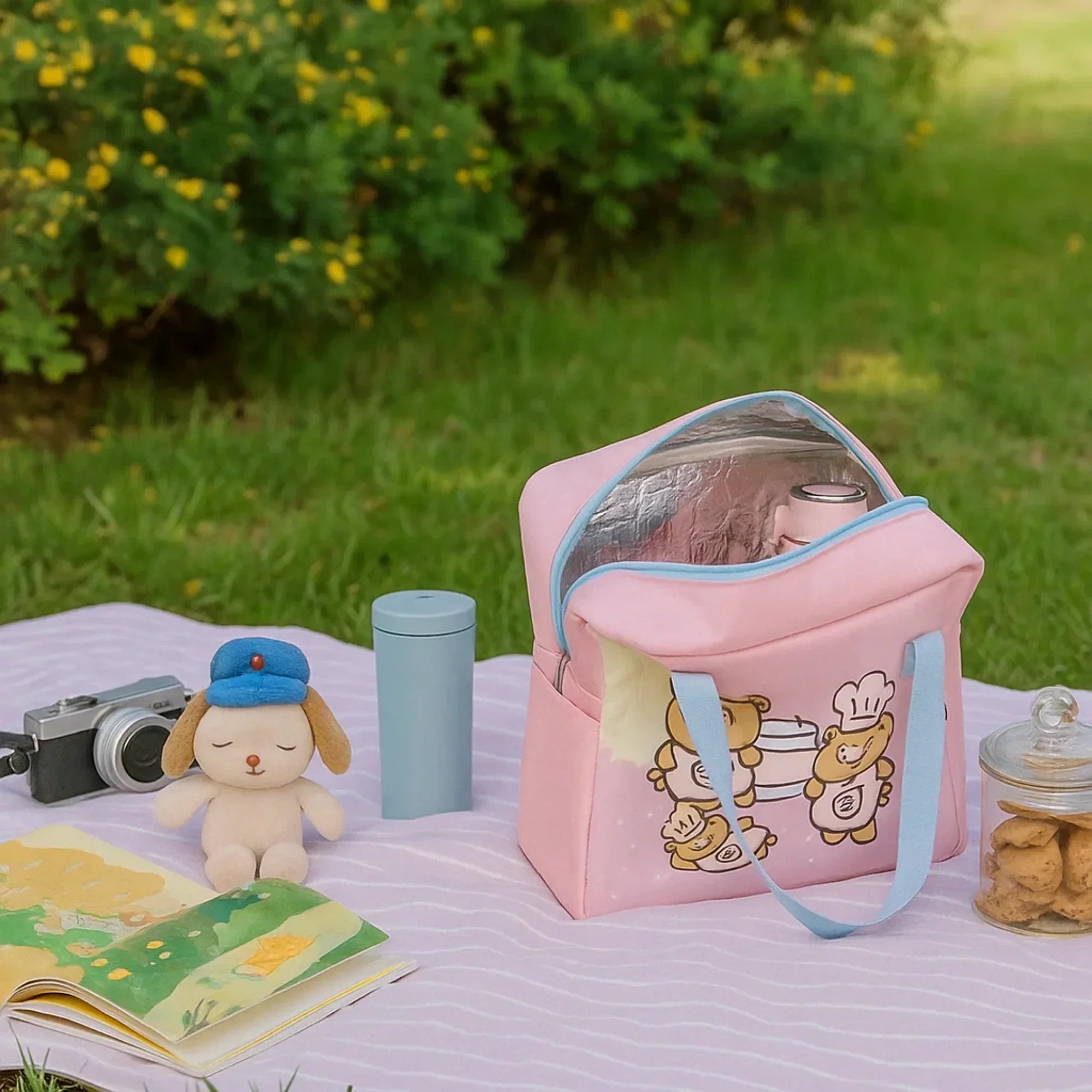 Cookie Teddy Insulated Picnic Bag