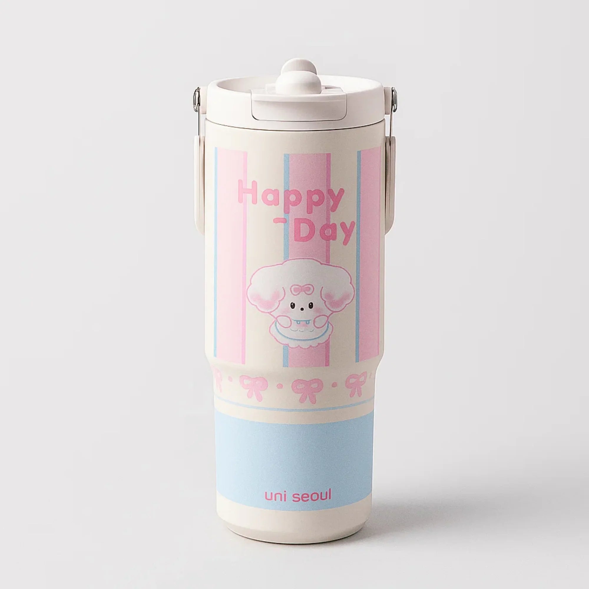 Happy Day Bunny Pink Stainless Steel Tumbler