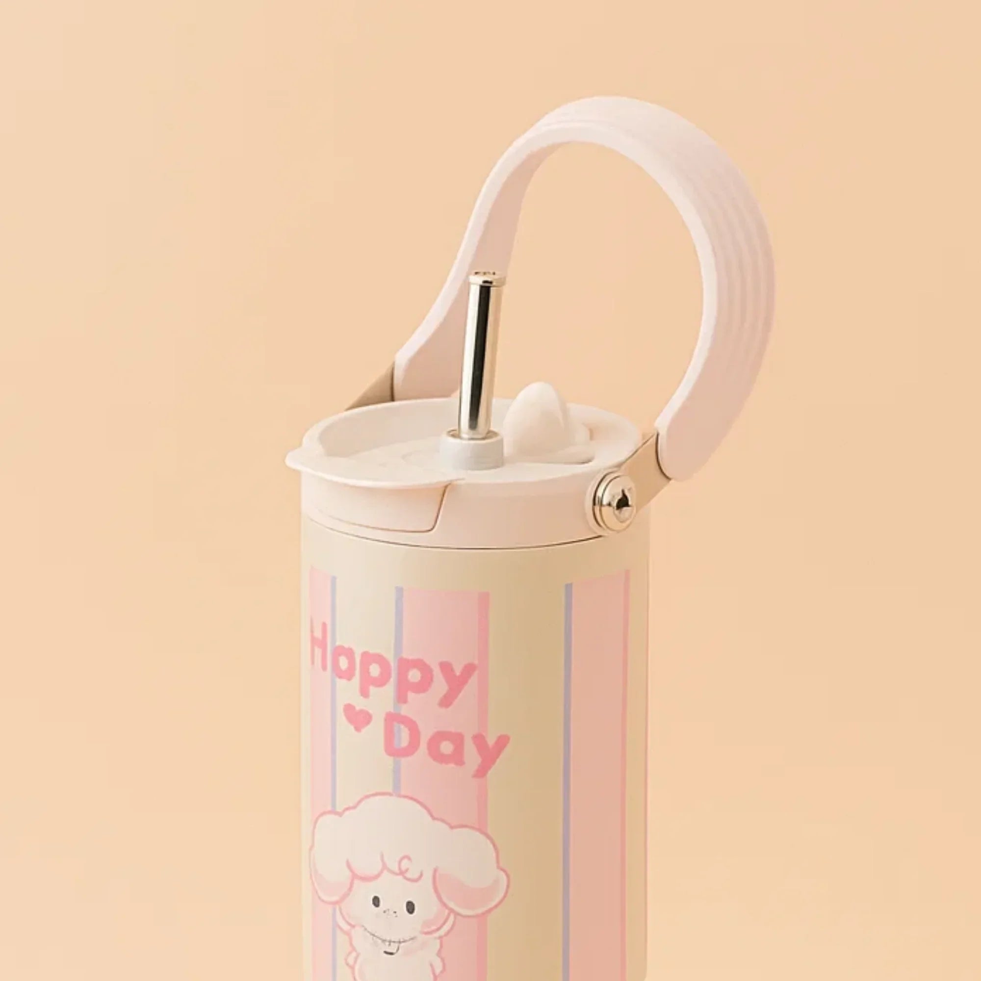 Happy Day Bunny Pink Stainless Steel Tumbler