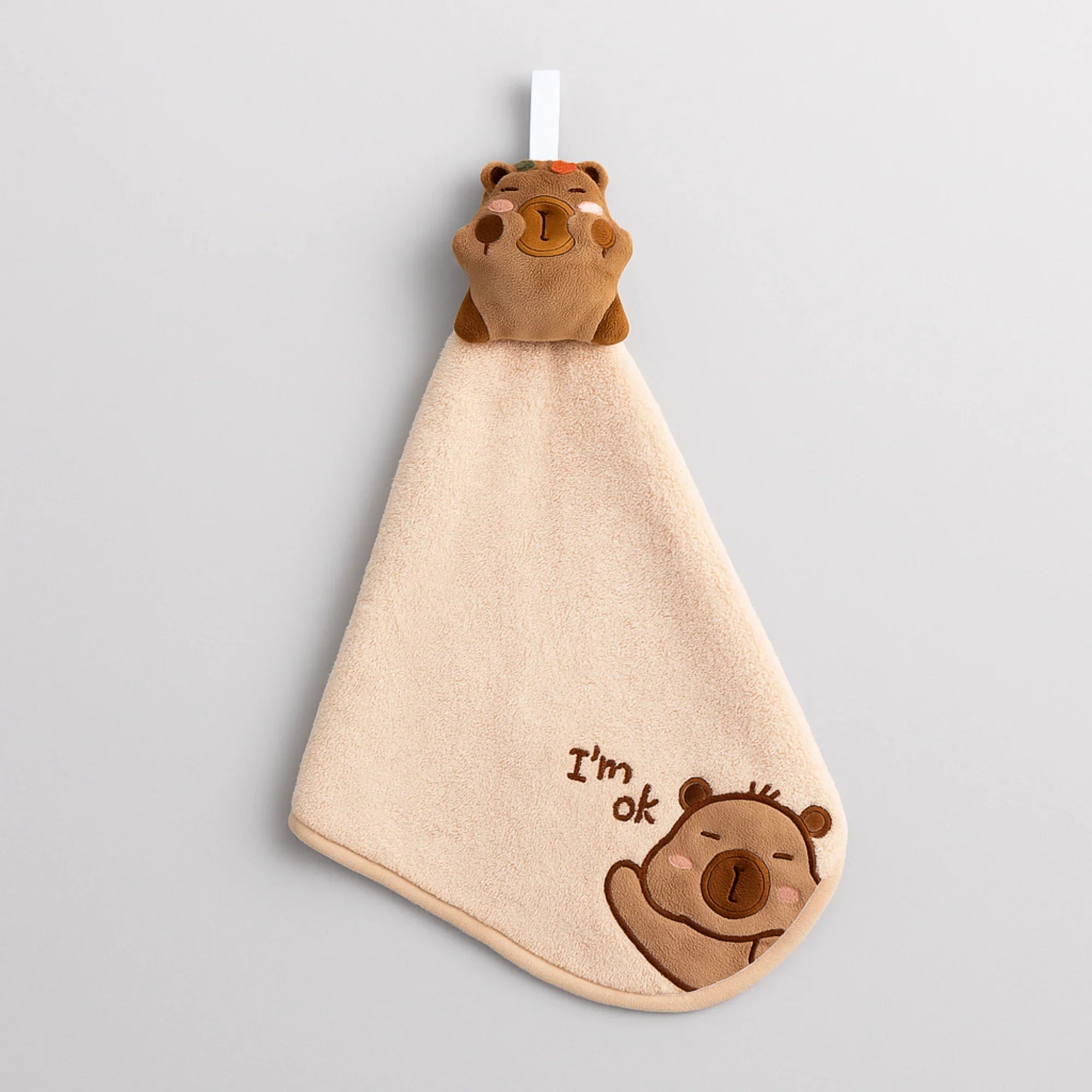 Capybara Plush Towel Brown
