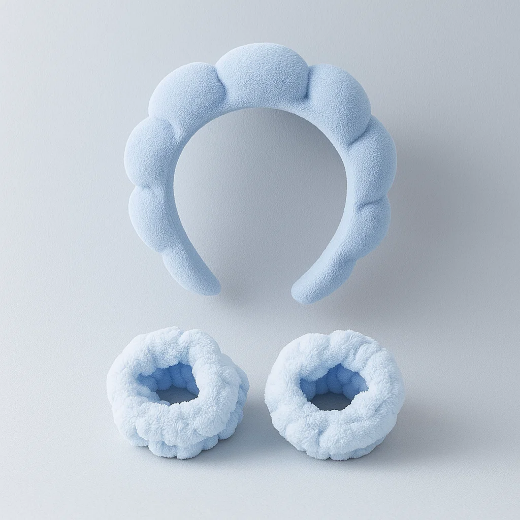 Bubble Skincare Headband Blue Hard