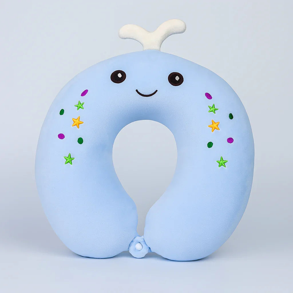 Whale with colorful Freckles Neck Pillow (Memory Foam)