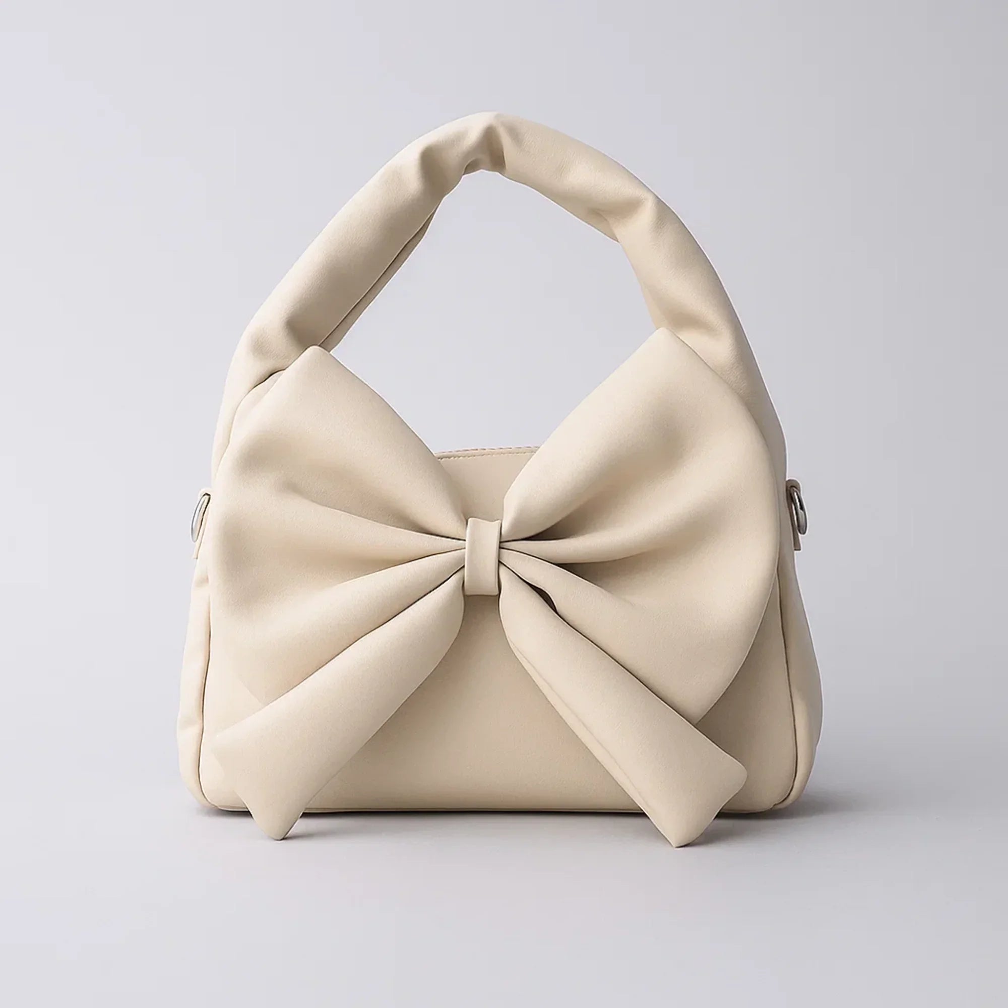 Cute Bow Sling Bag - Beige