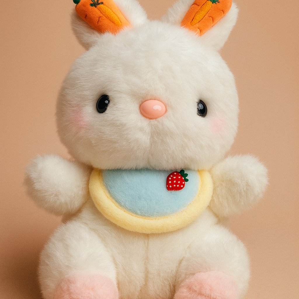 Carrot Ears White Bunny Plushie (45cm) - Large