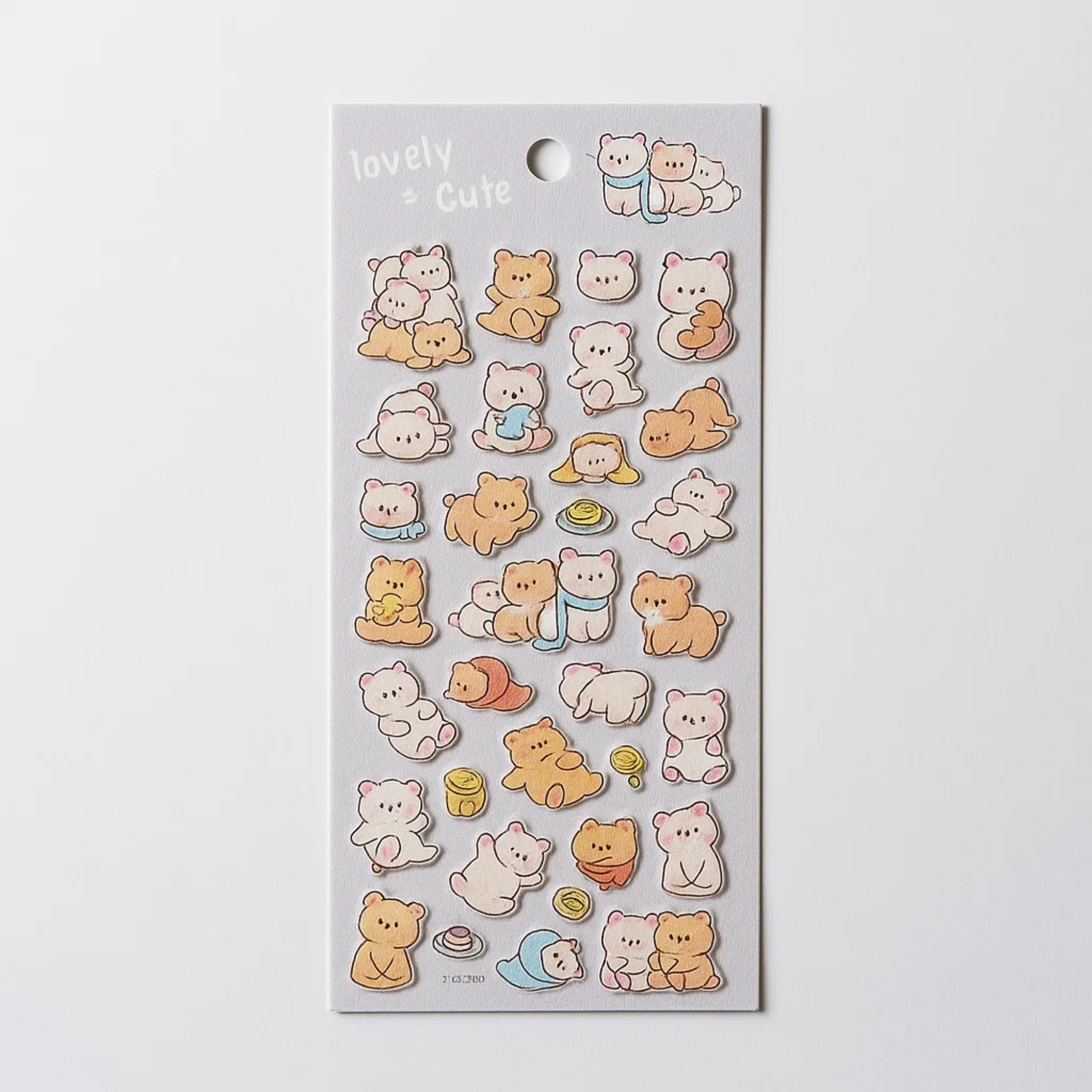 Lovely Sticker Sheet - Bear
