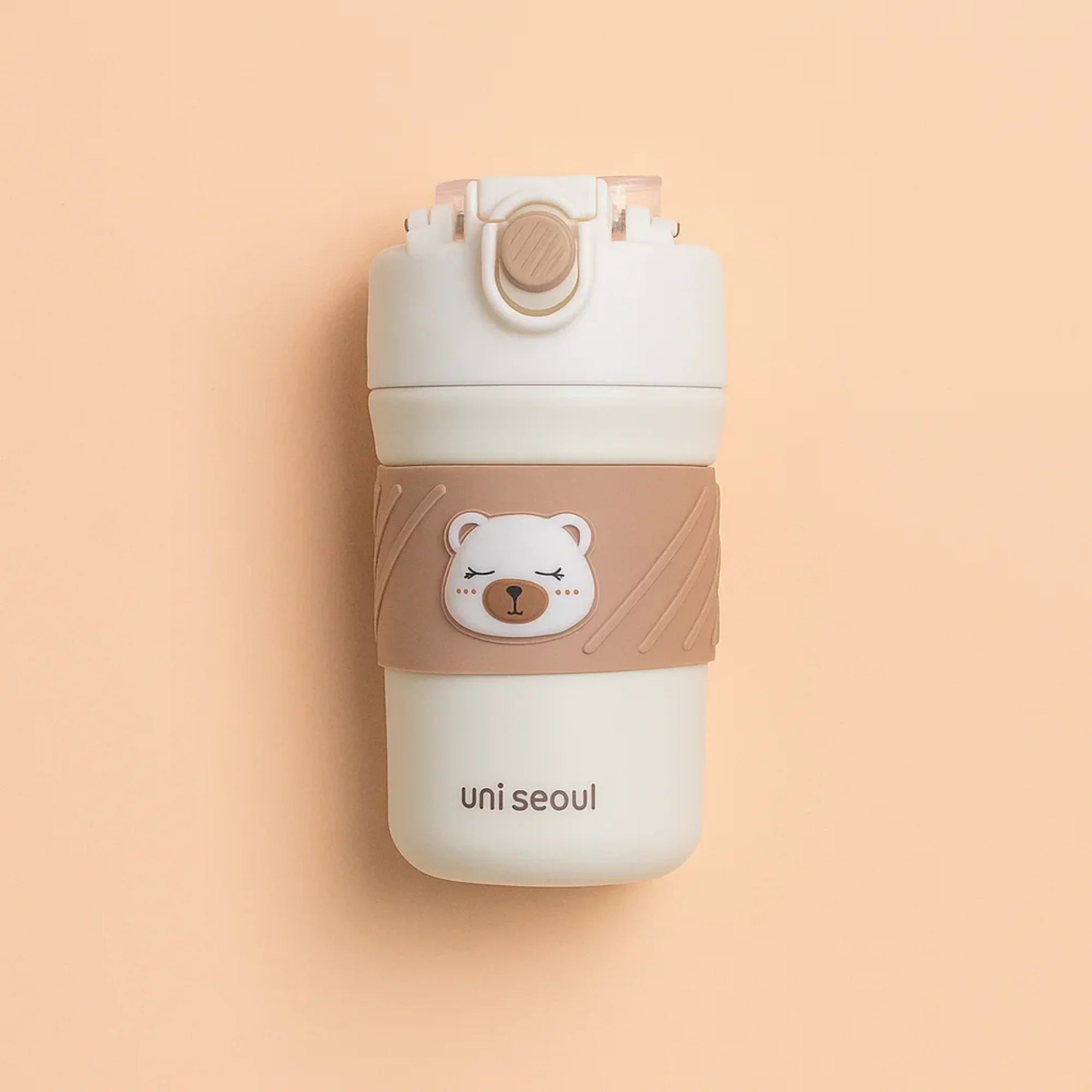 Bear Tumbler With Sleeve - Beige