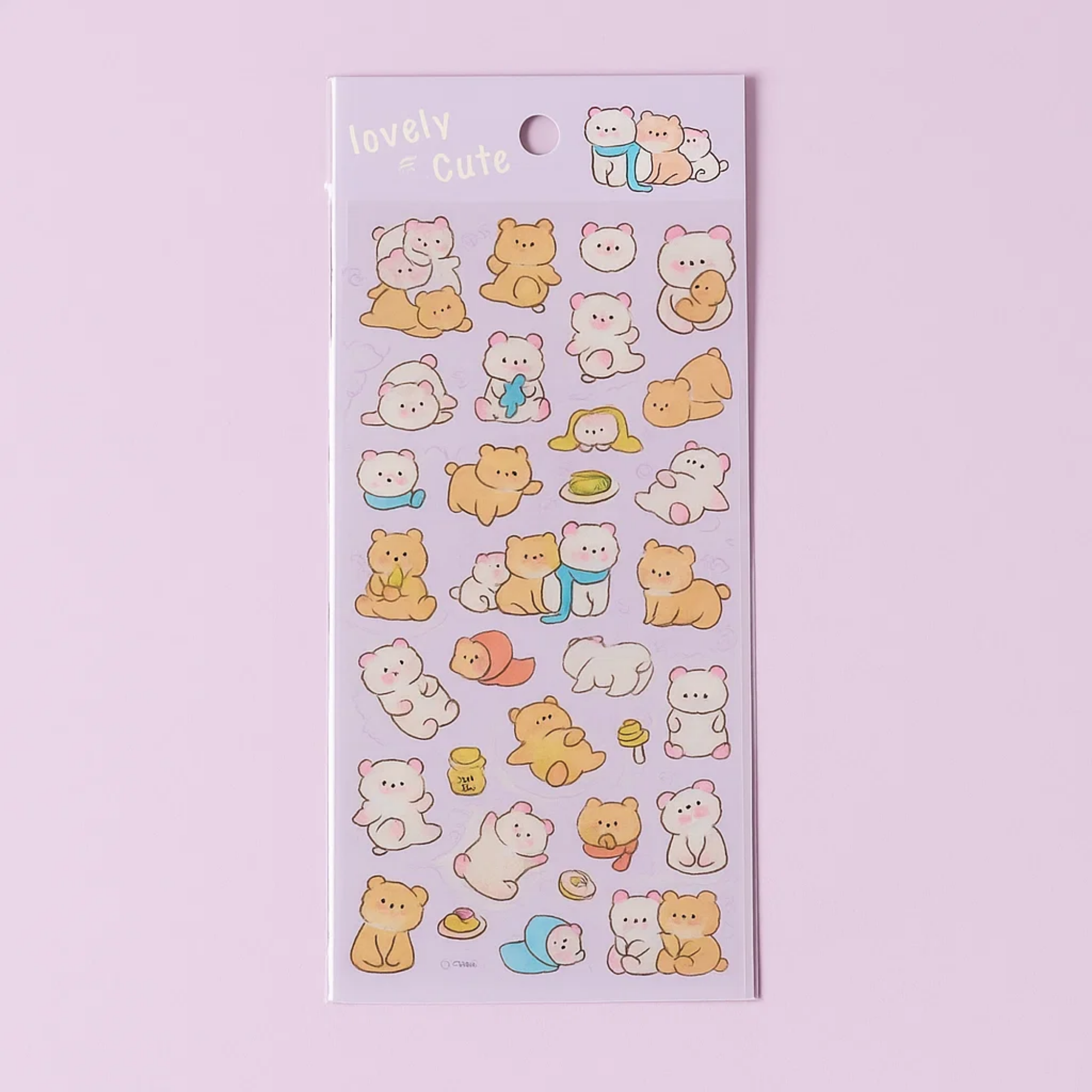 Lovely Sticker Sheet - Bear