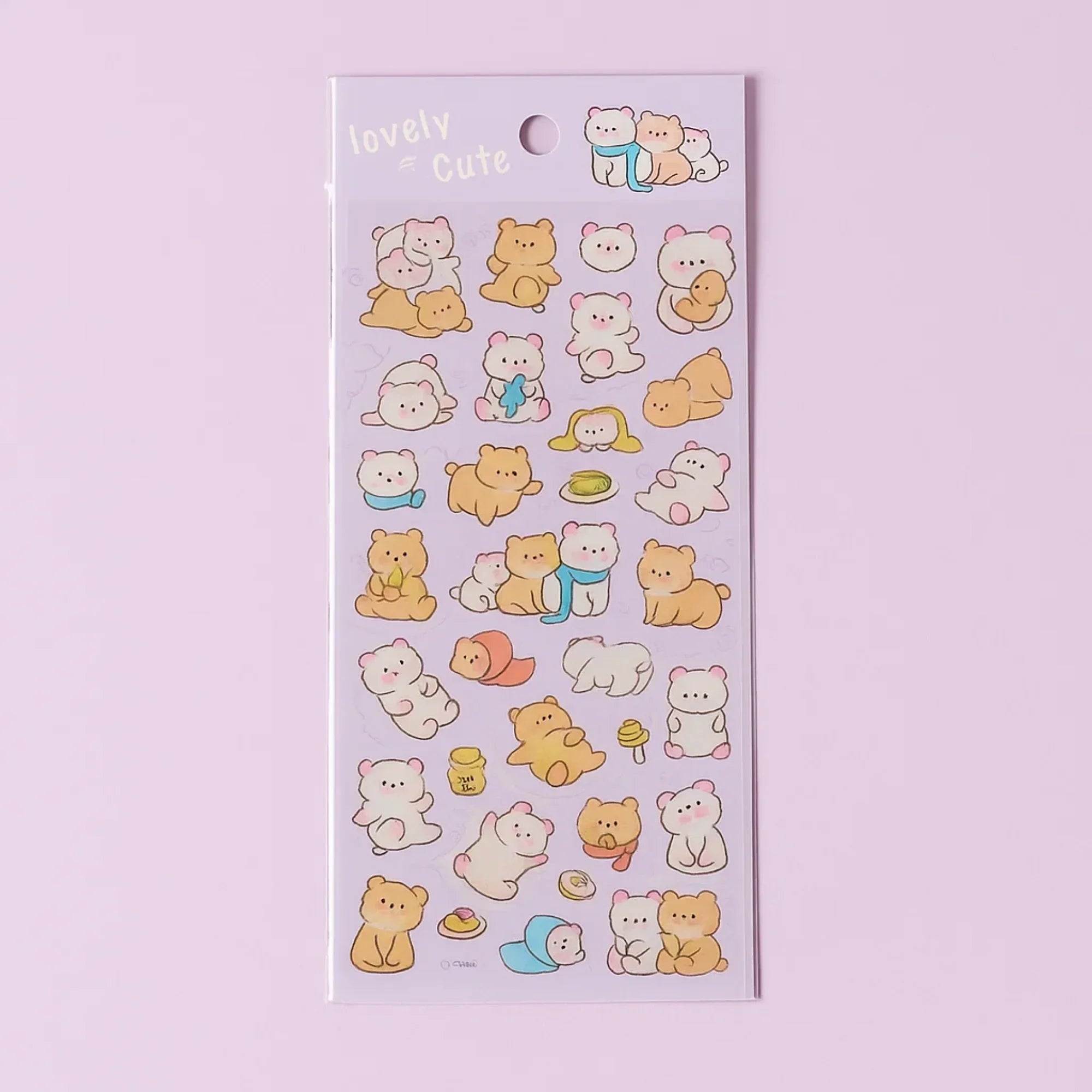 Lovely Sticker Sheet - Bear