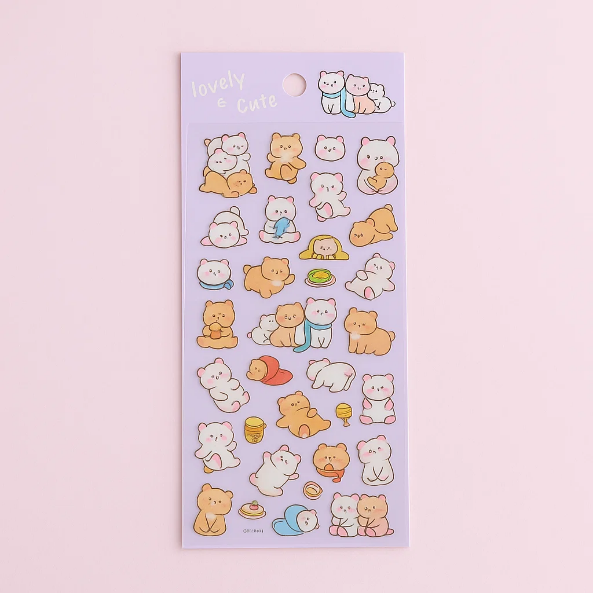 Lovely Sticker Sheet - Bear