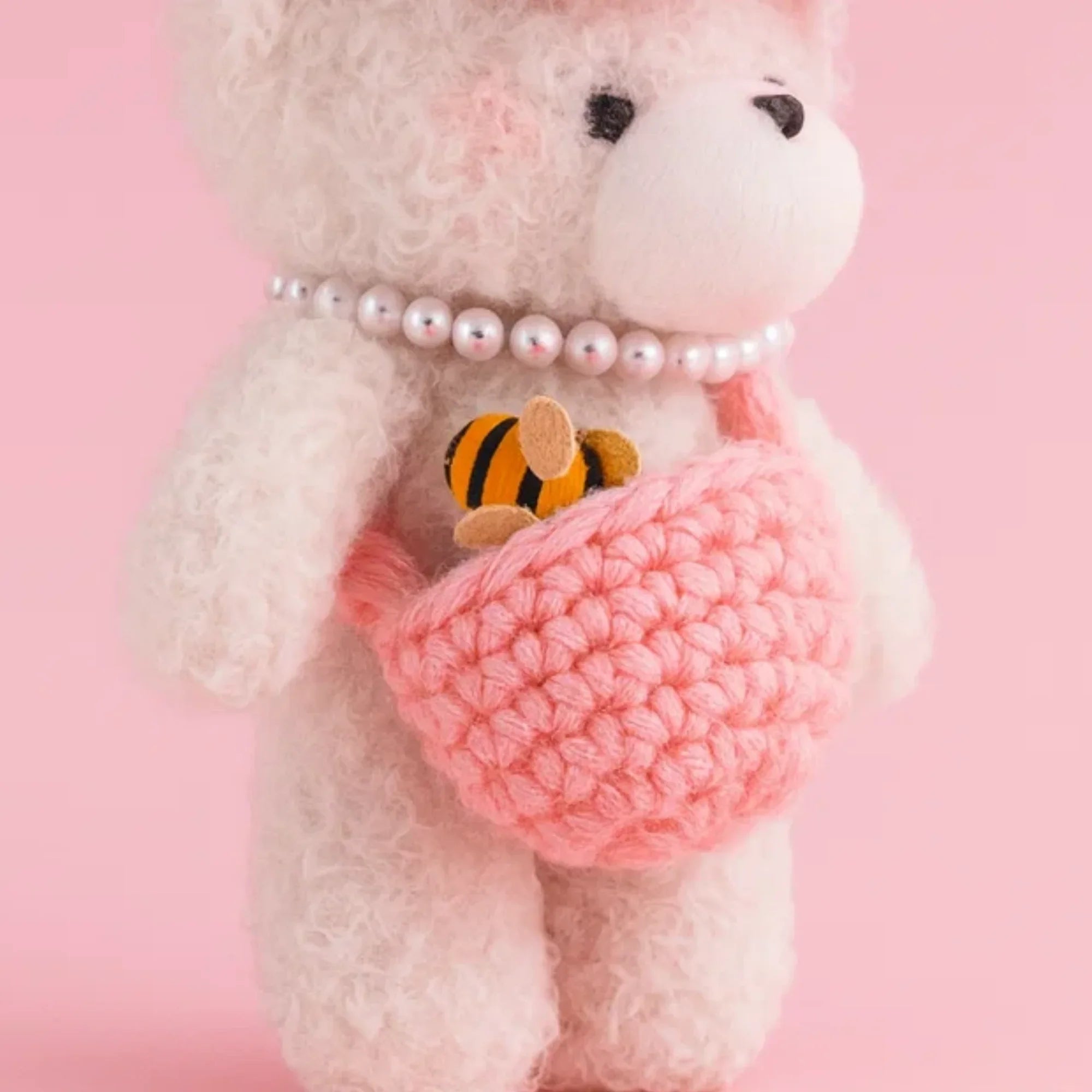 Pearl Plushie Keyring - Pink