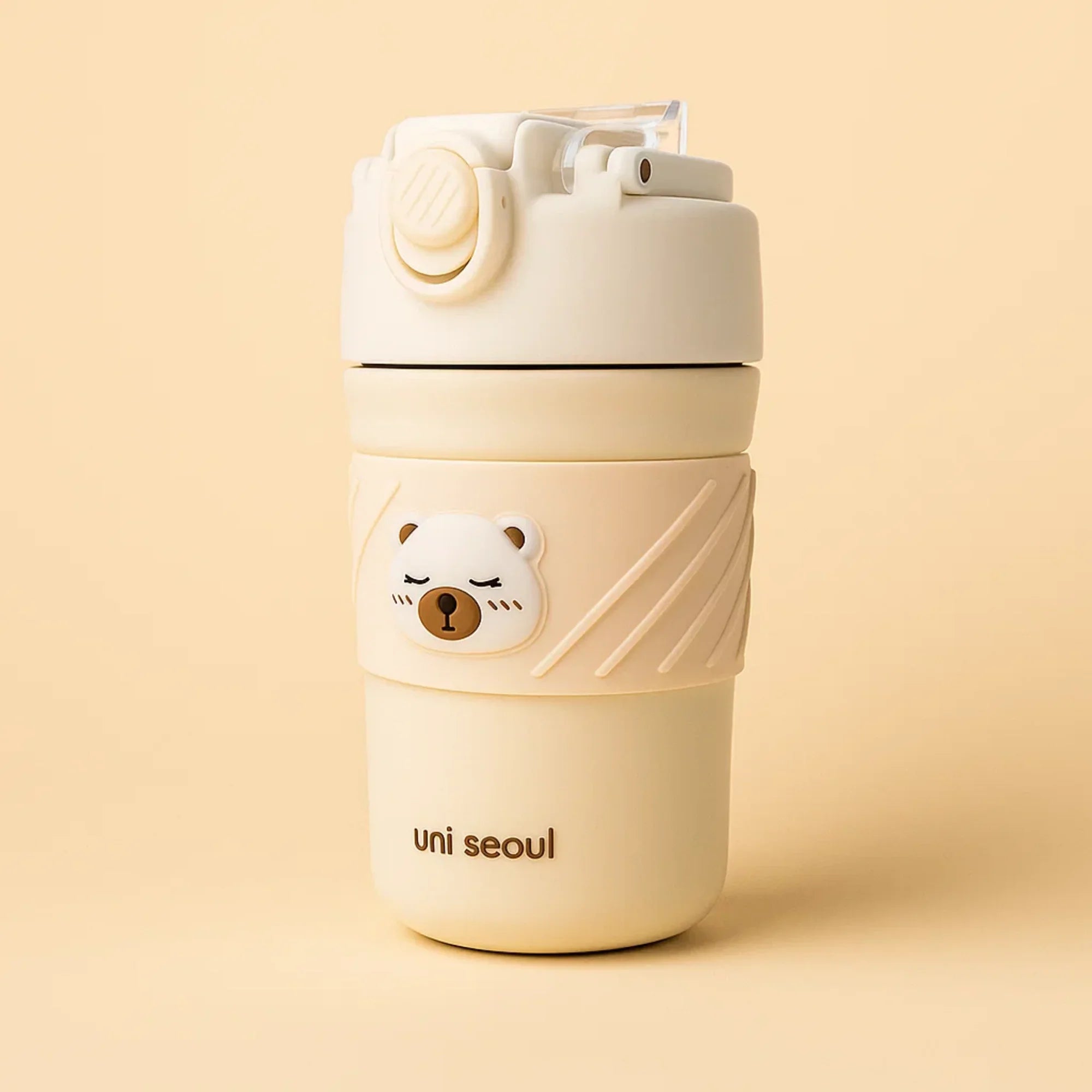 Bear Tumbler With Sleeve - Offwhite
