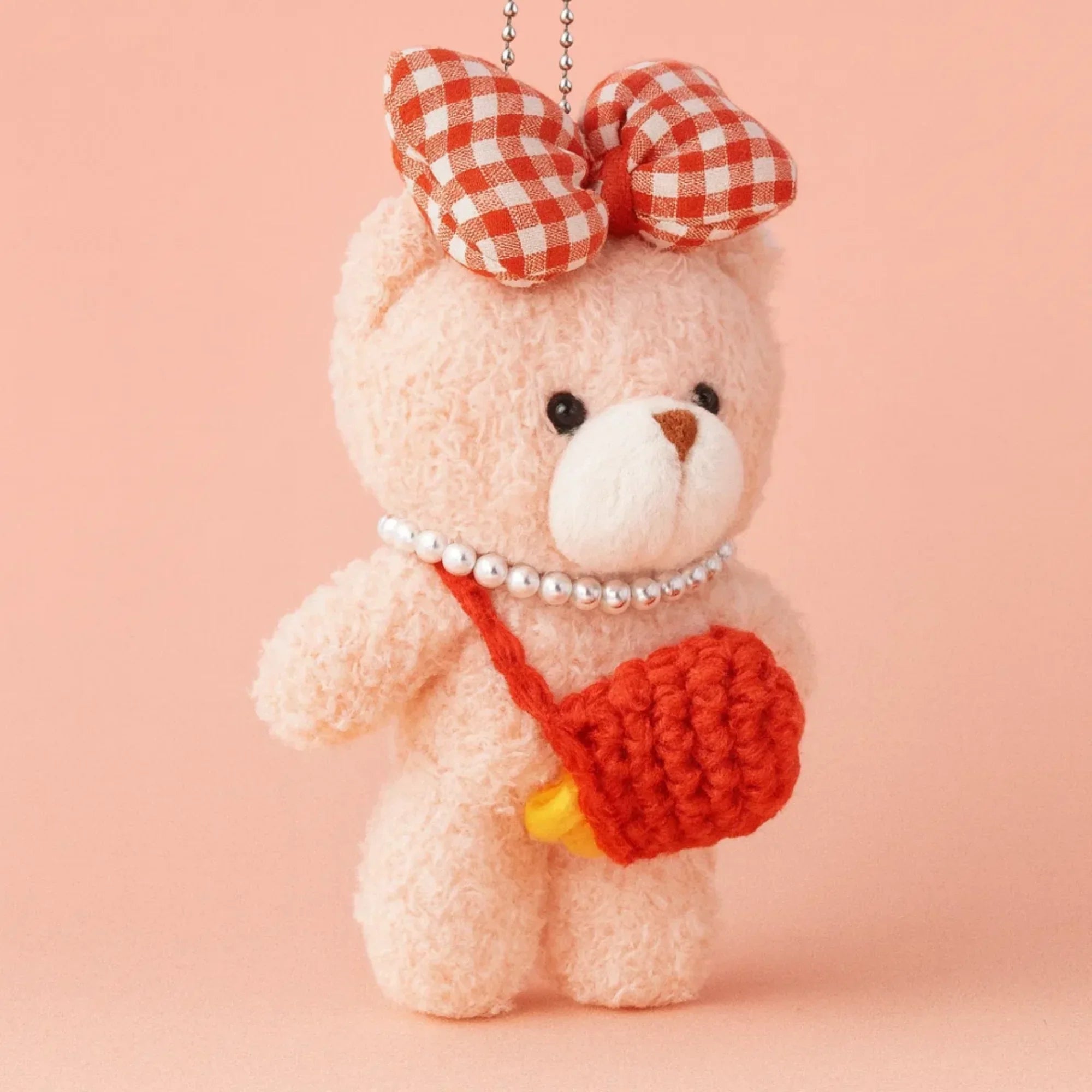 Pearl Plushie Keyring - Red