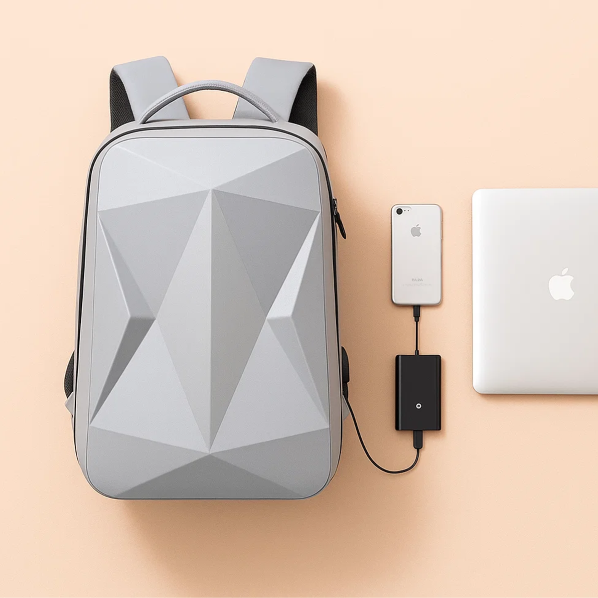 Hardshell Laptop Travel Backpack - Grey