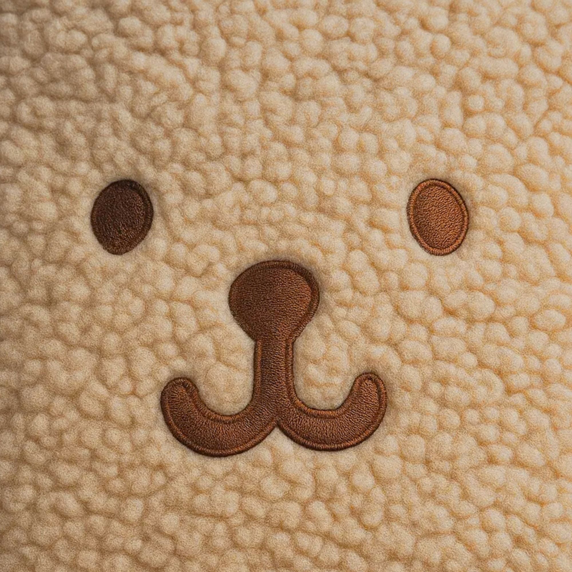 Reversible Brown Bear Furry Tote Bag