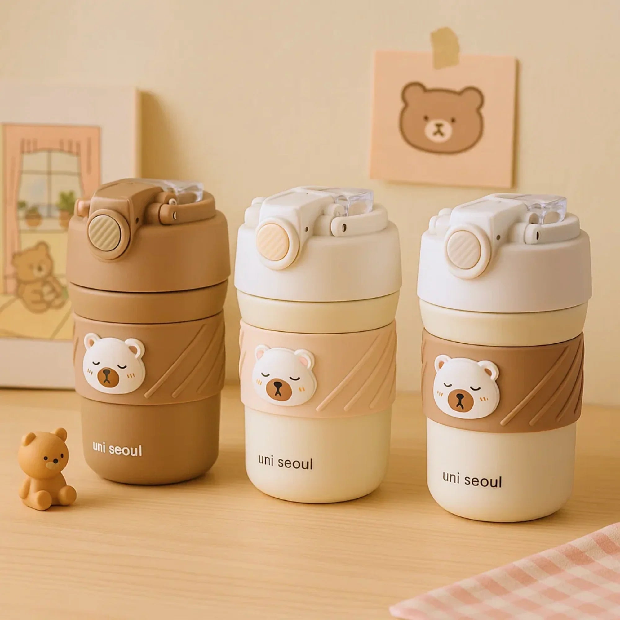 Bear Tumbler With Sleeve - Brown