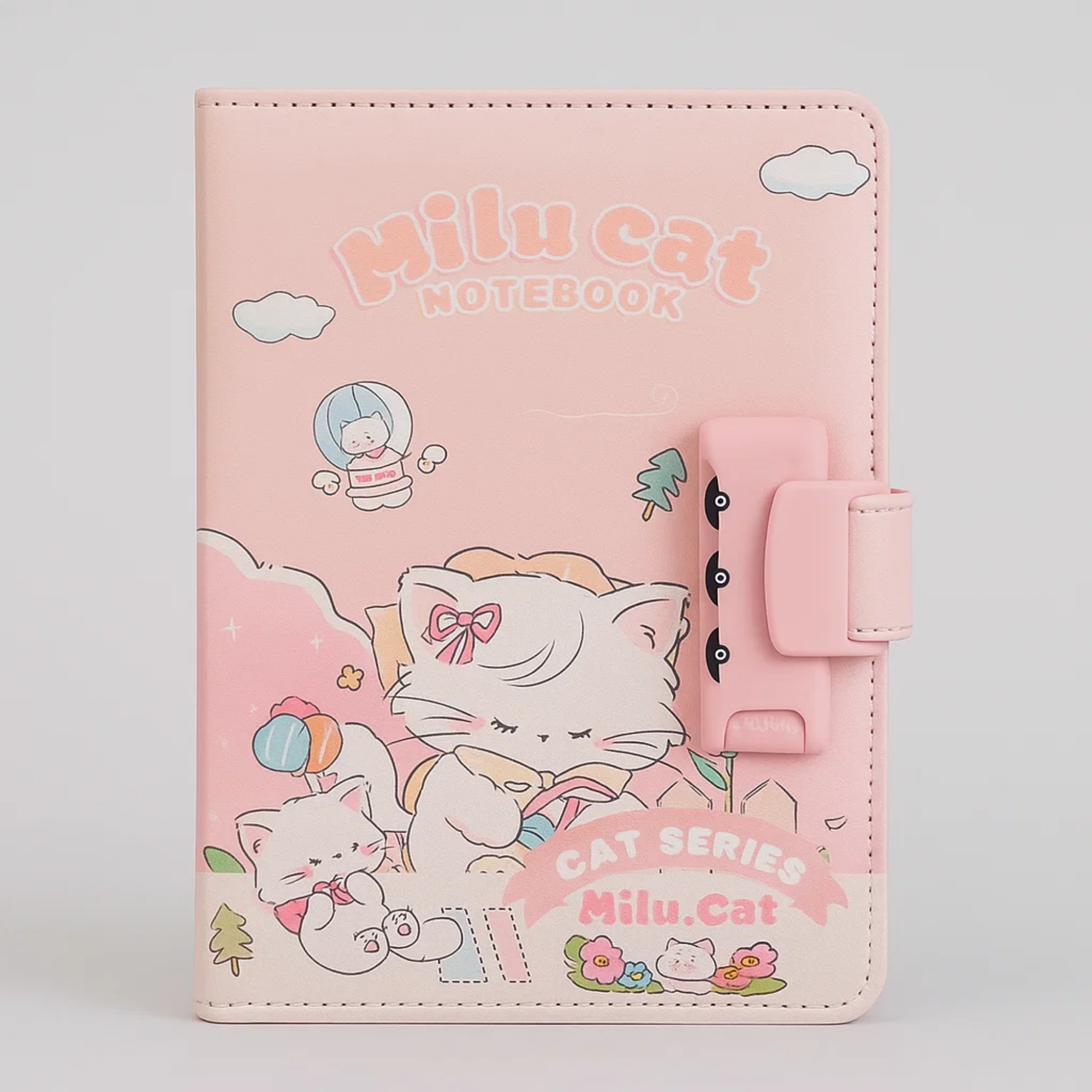 Milu Cat Notebook - Garden Bliss