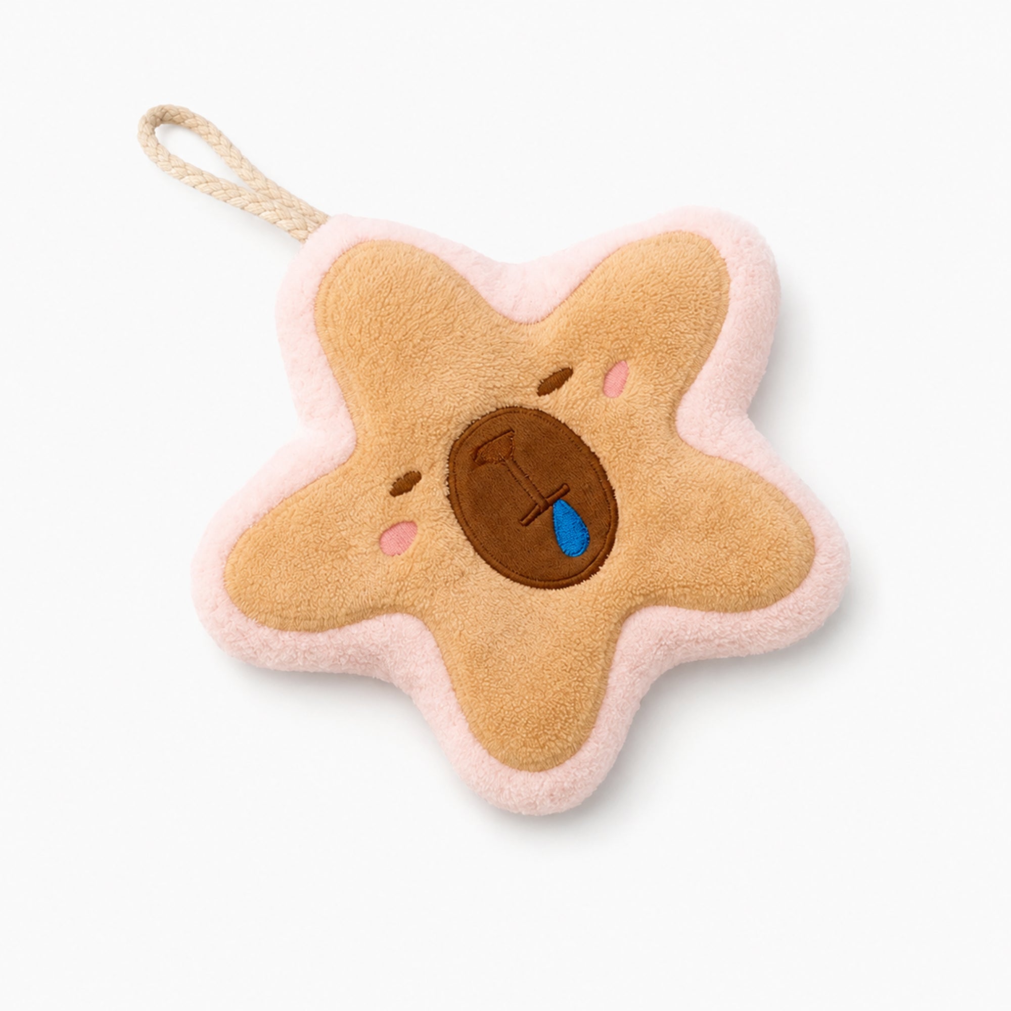 Star Capybara Shaped Hand Towel Pink