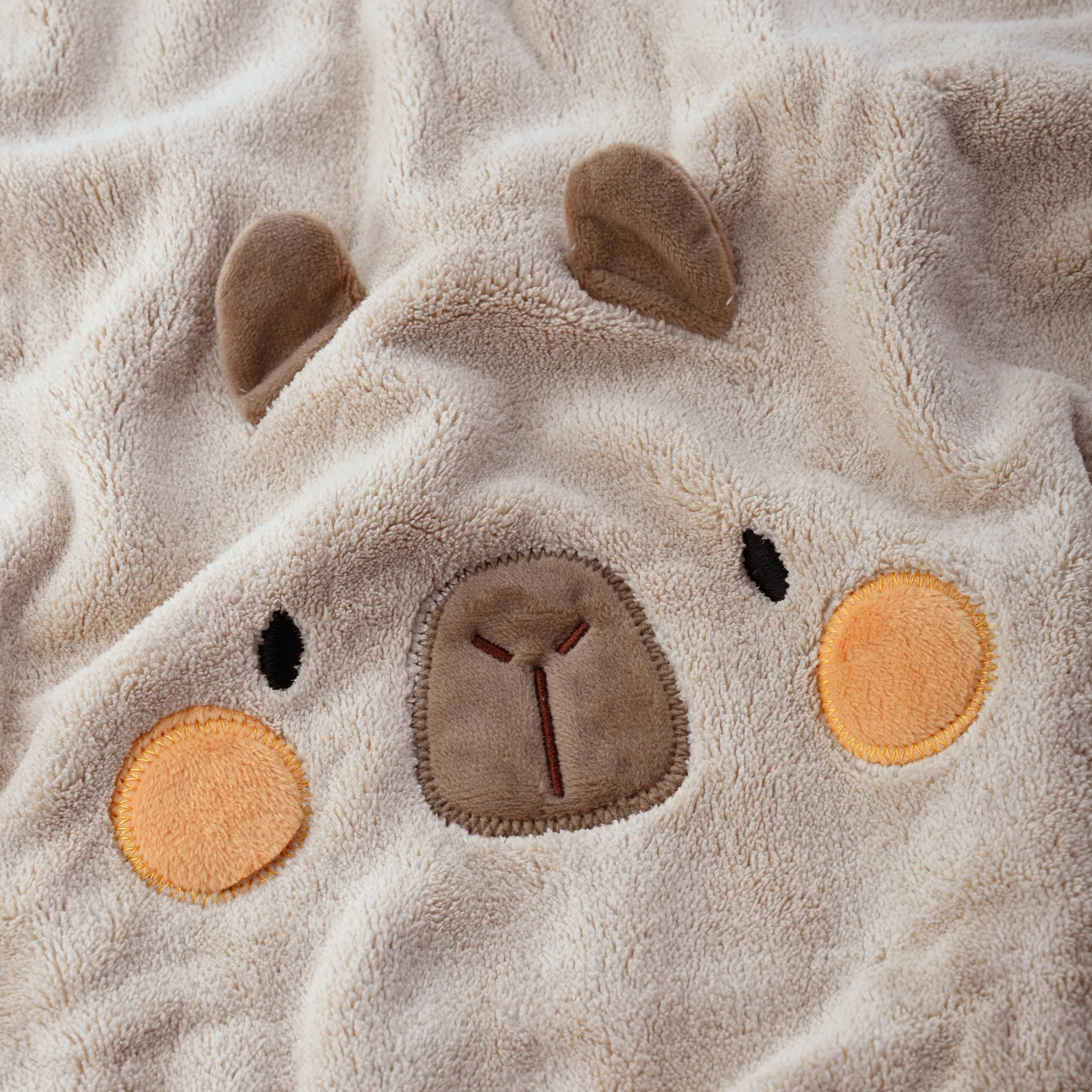 Cozy Bear Hand Towel Brown