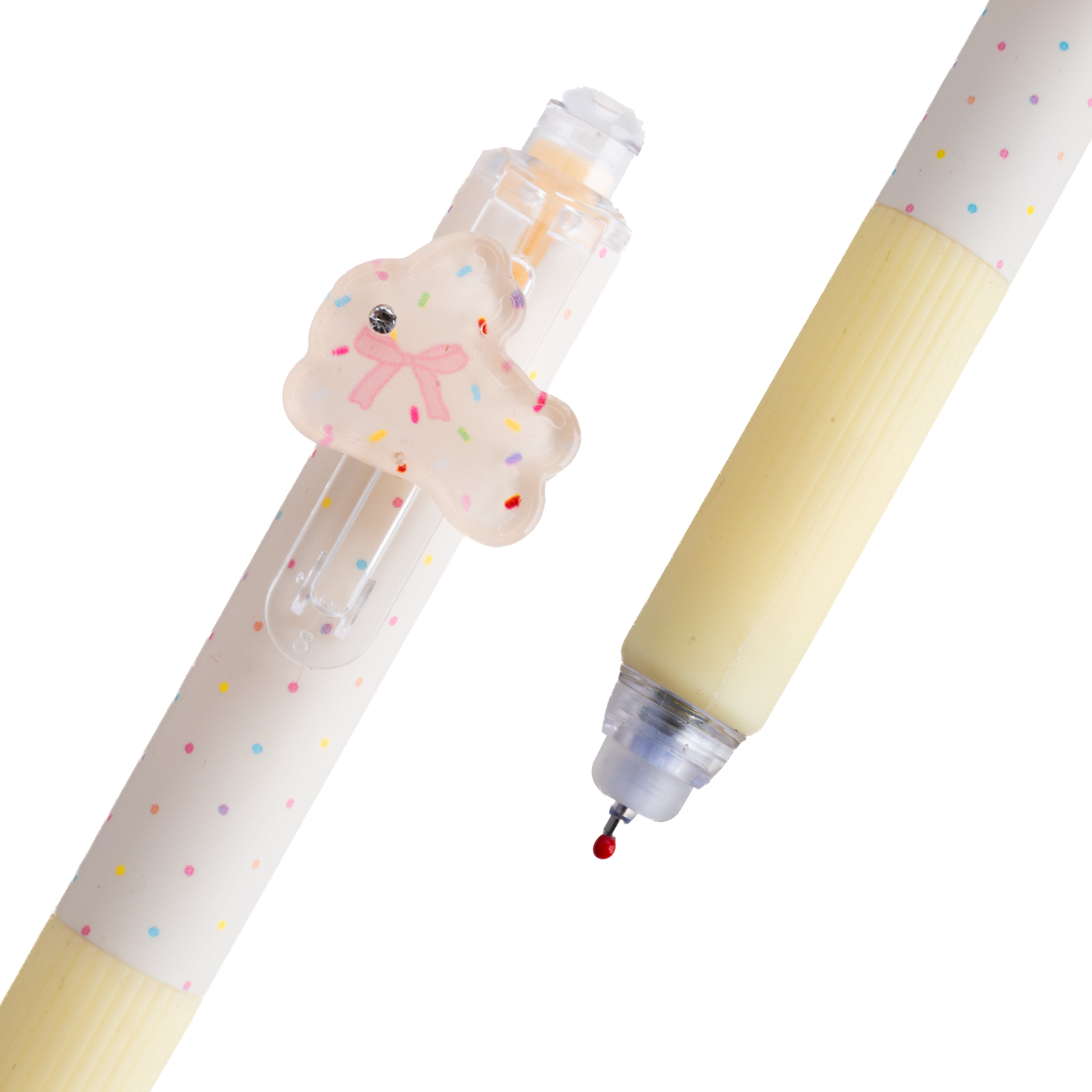 Cute Bunny Charm Erasable Pen - Yellow