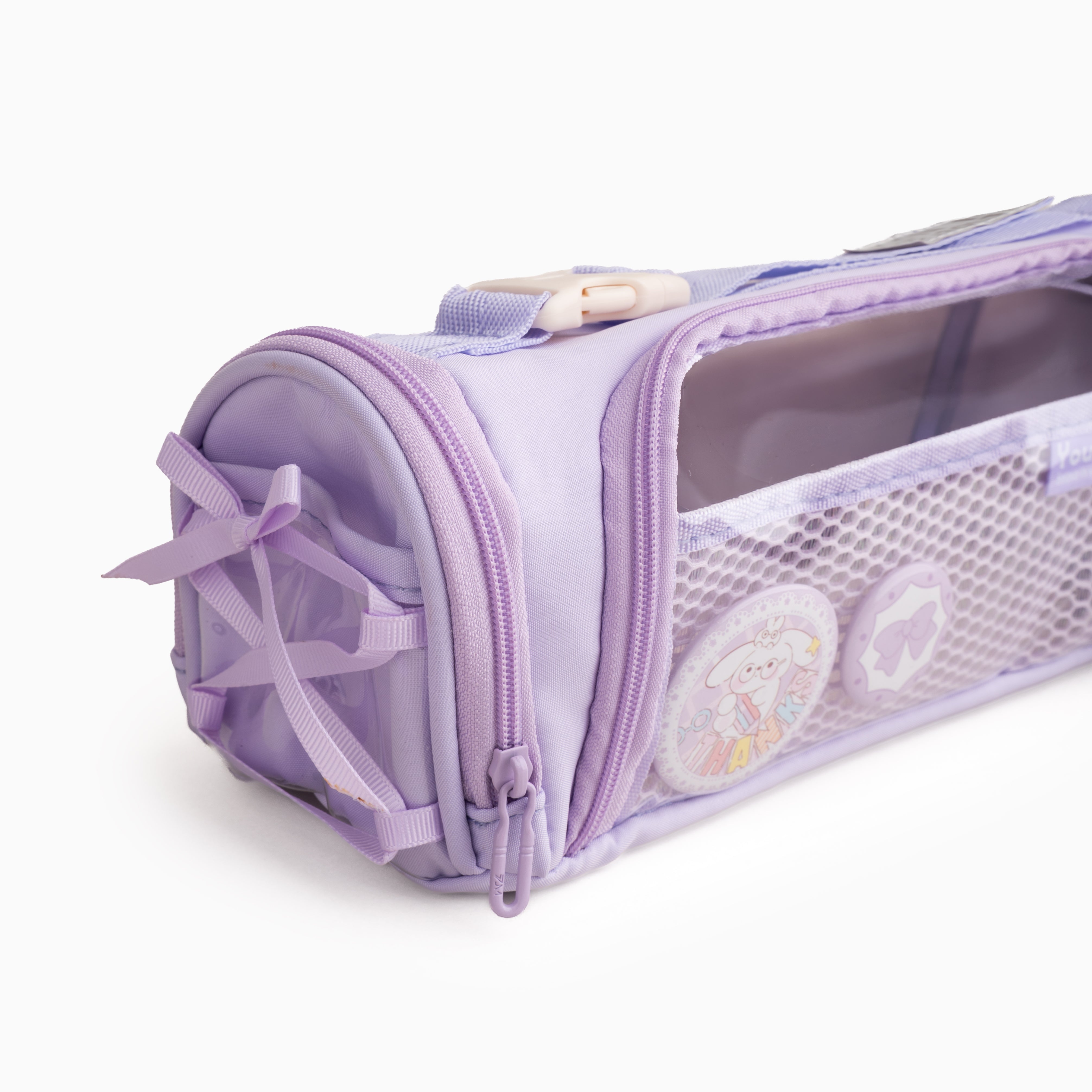 Sporty Kawaii Badge Pouch - Lilac