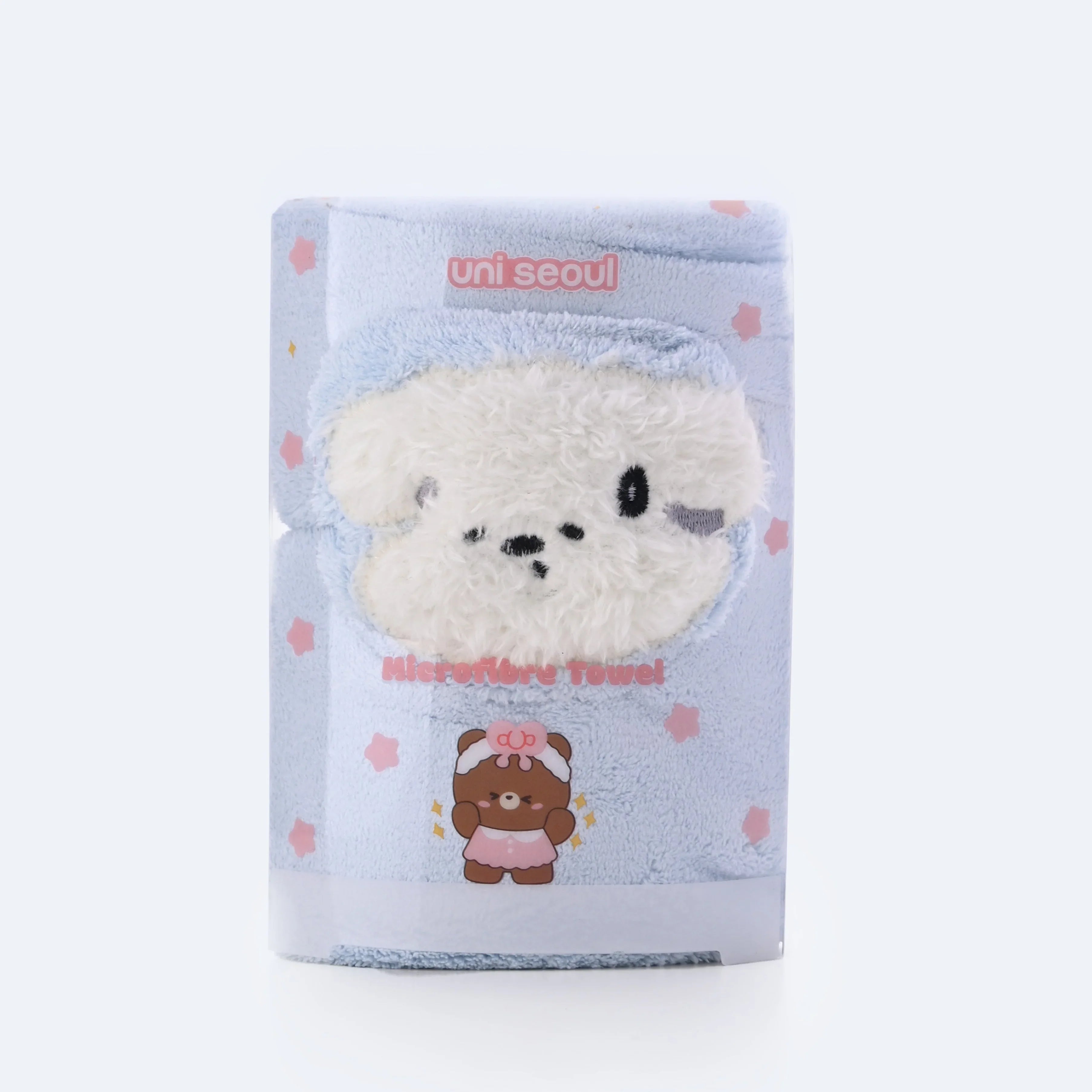 Puff Pals Hand Towel Blue