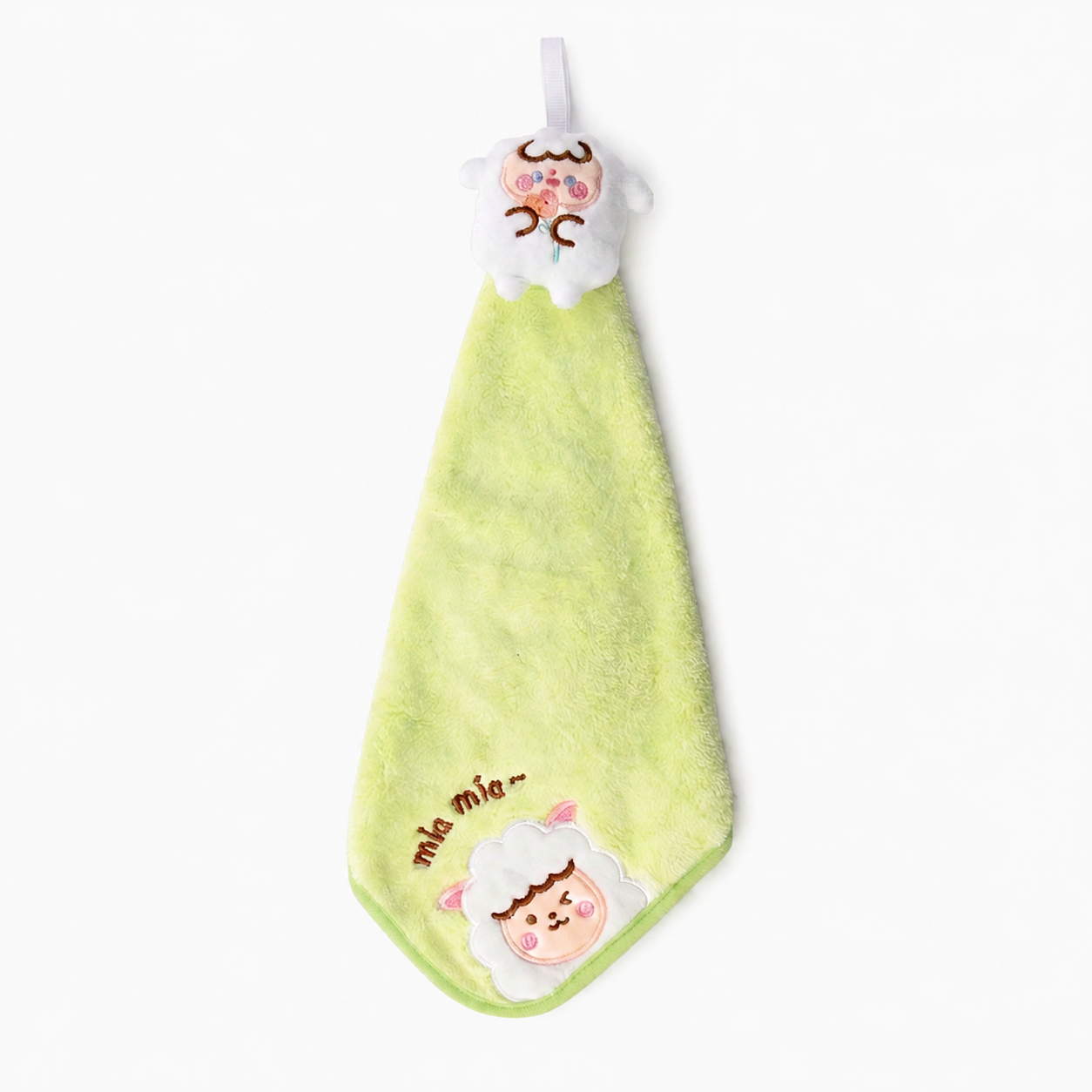 Sheep Plush Towel Green