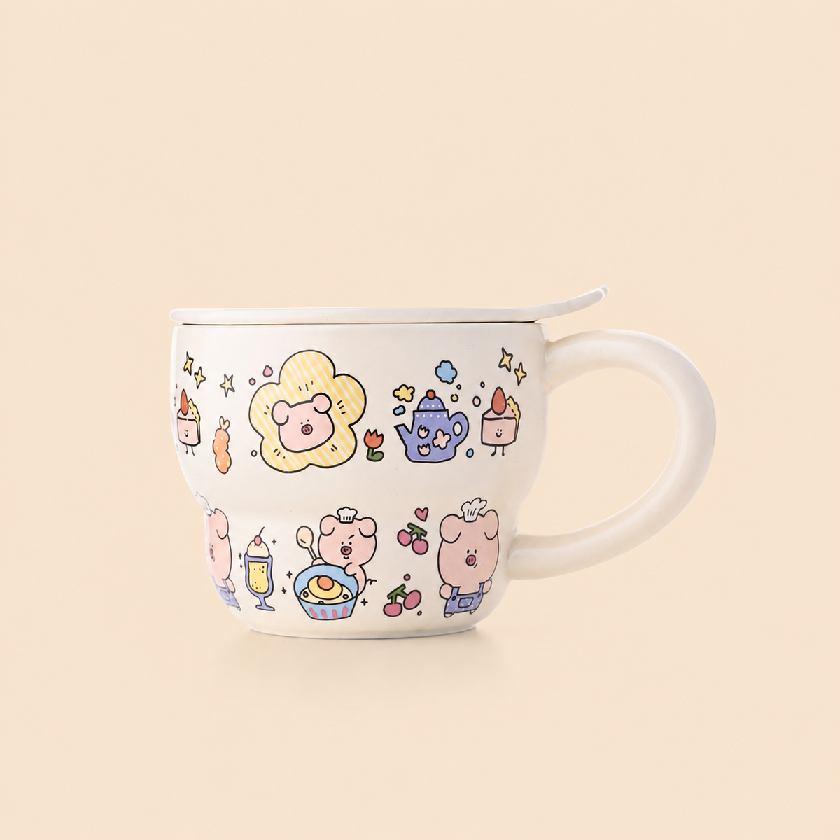 Mochi Bear Ceramic Mug - Cream