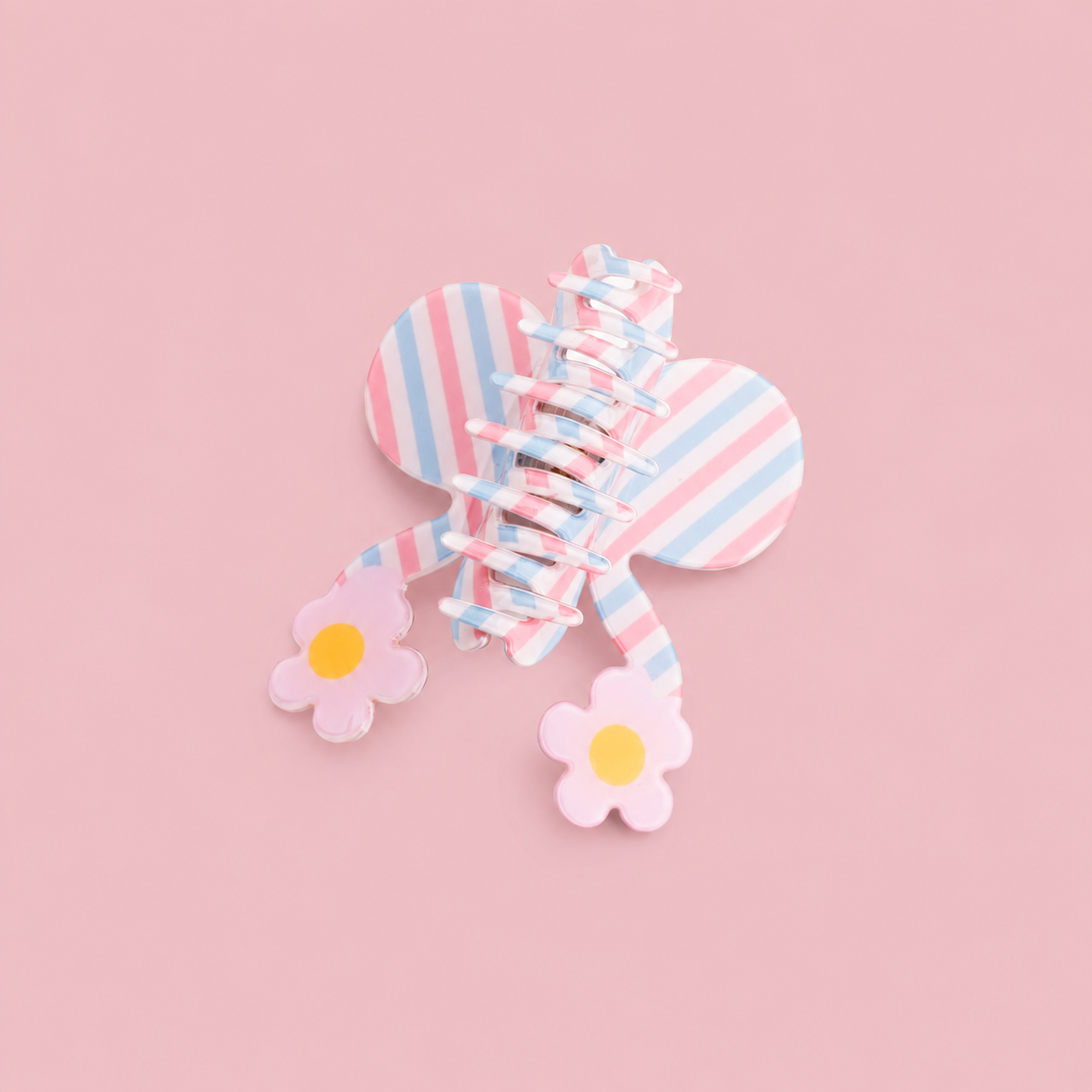 Striped Bunny Claw Clip