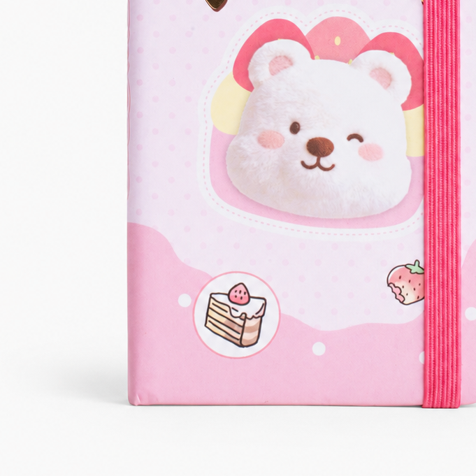 Lovelly Bear Mini Journal - Pink