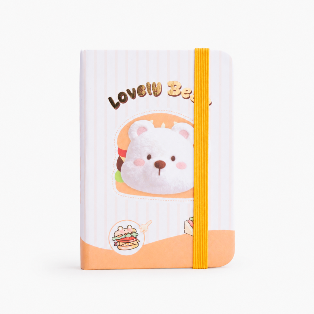 Burger Bear Mini Journal - Yellow