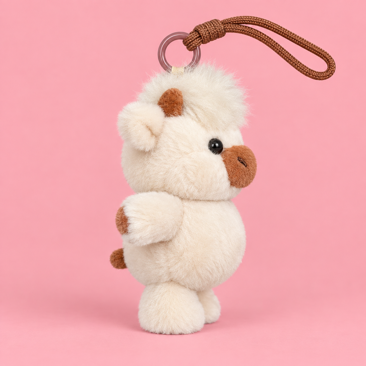 Bruno Plushie Keyring - Beige