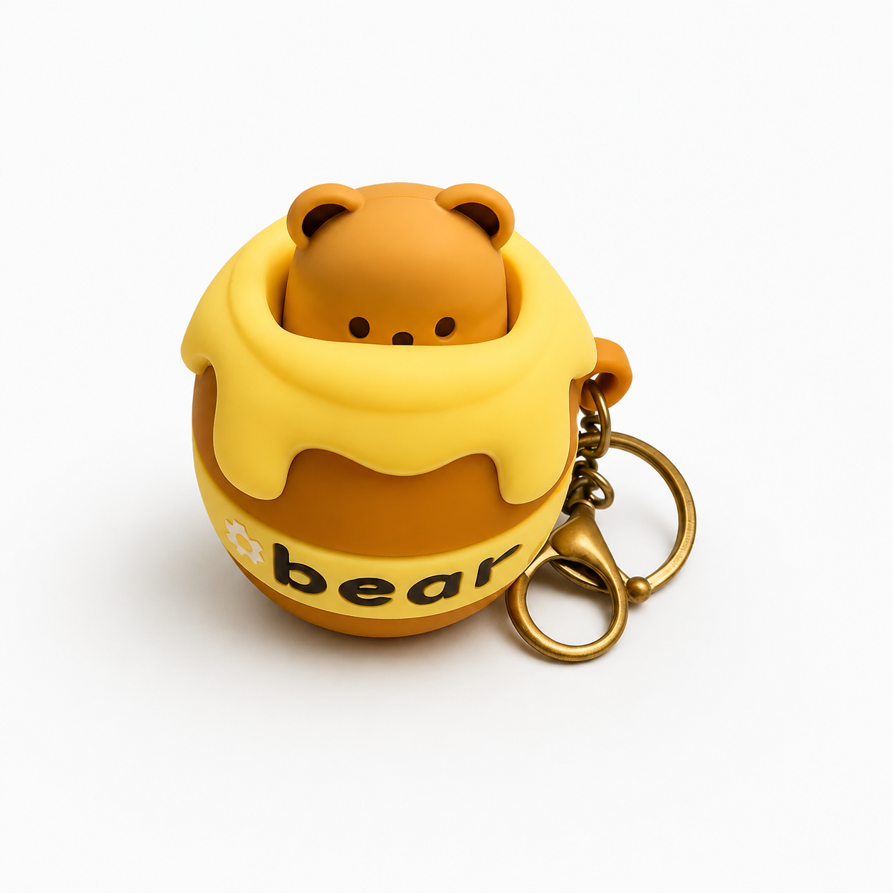 Honey Pot Pop Out Bear Silicone Keyring