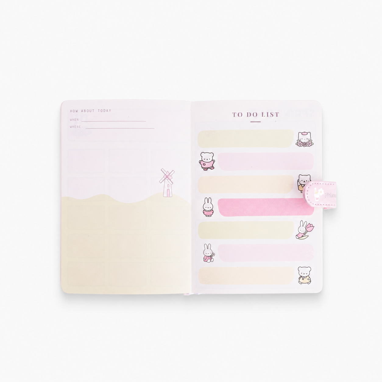 Flower Kawaii Planner - Flower Bunny