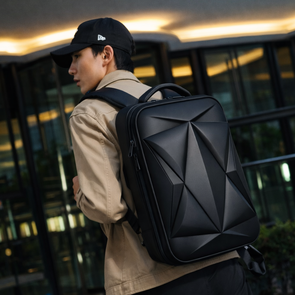 Hardshell Laptop Travel Backpack - Black