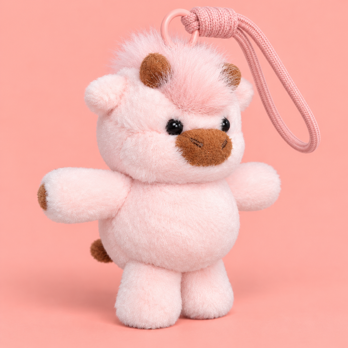 Bruno Plushie Keyring - Pink