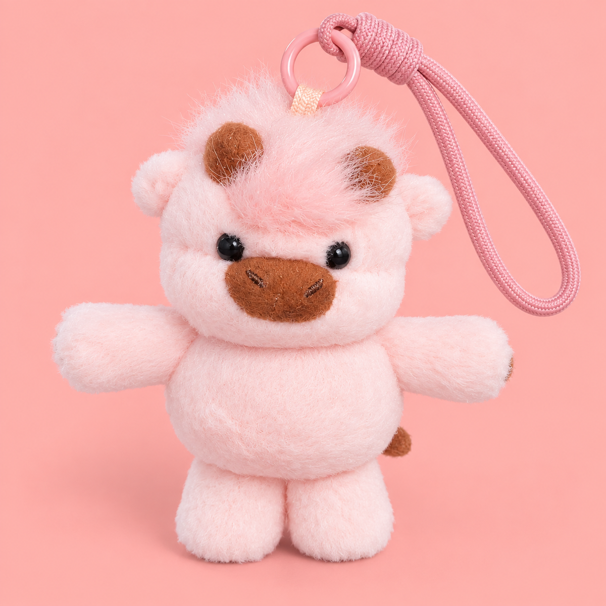 Bruno Plushie Keyring - Pink