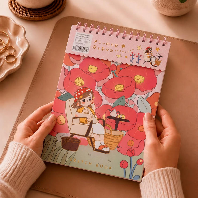 Annie’s Garden Sketch book - Peony Pink