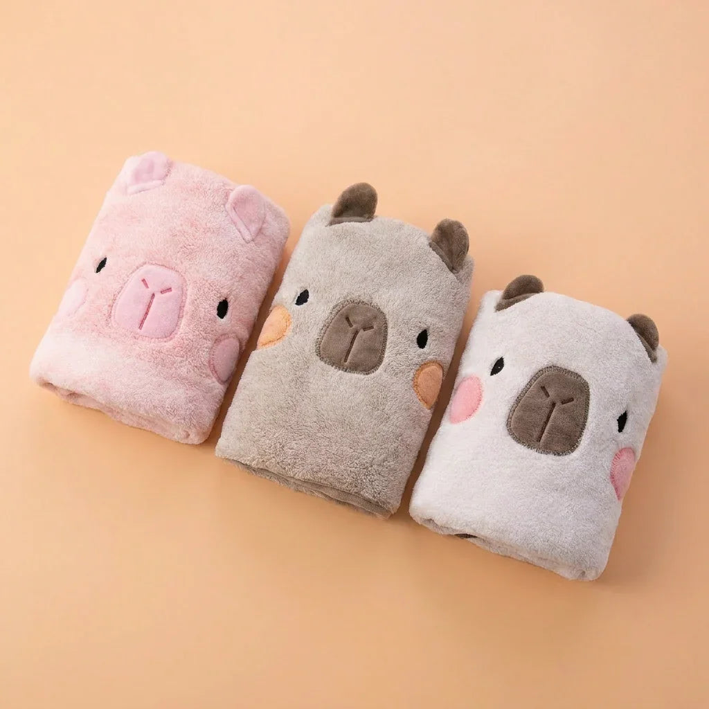 Cozy Bear Hand Towel Brown