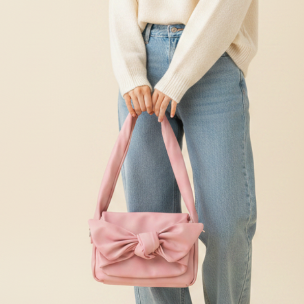 Knot Bow Sling Bag - Baby Pink