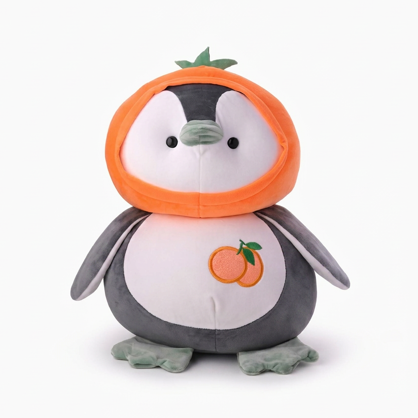 Cute Penguin Plush Toy Orange - Small