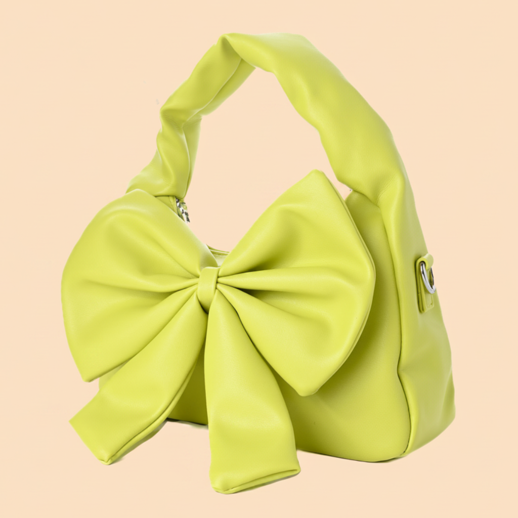 Cute Bow Sling Bag - Lime Green