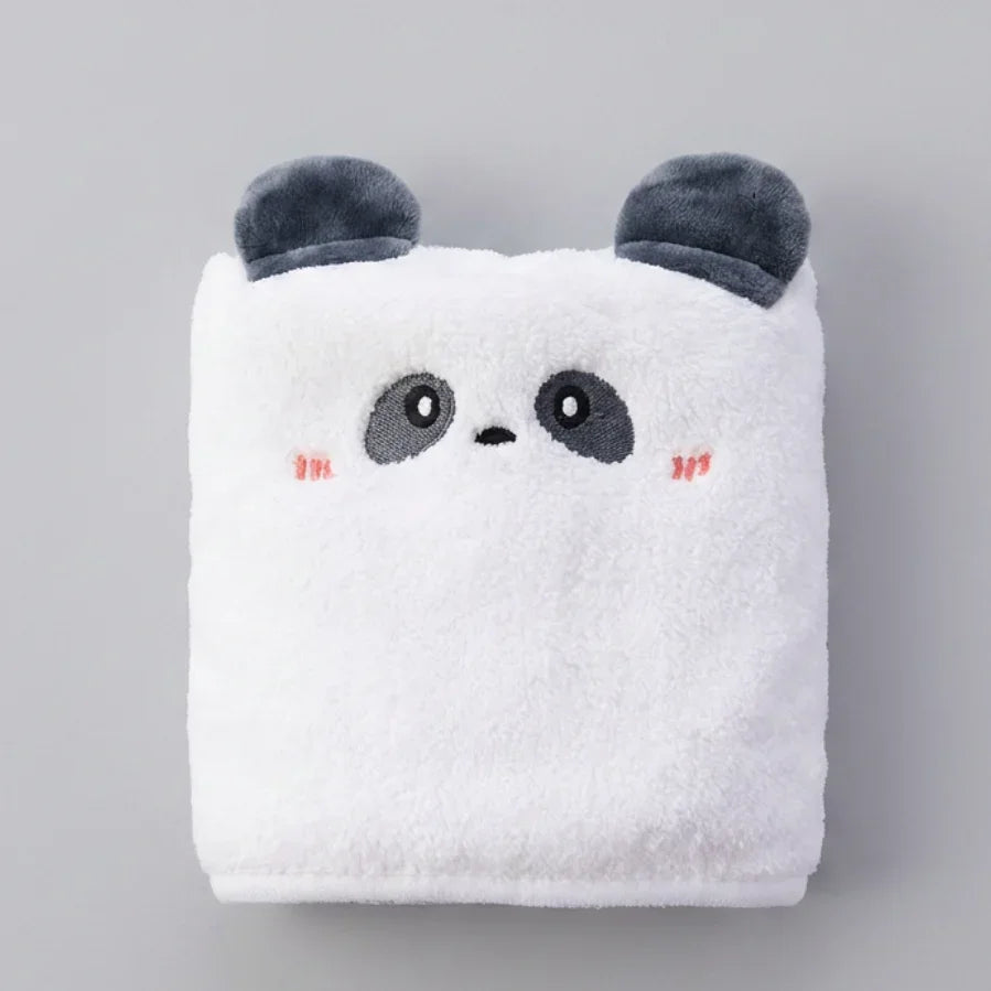 Panda Pals Hand Towel White