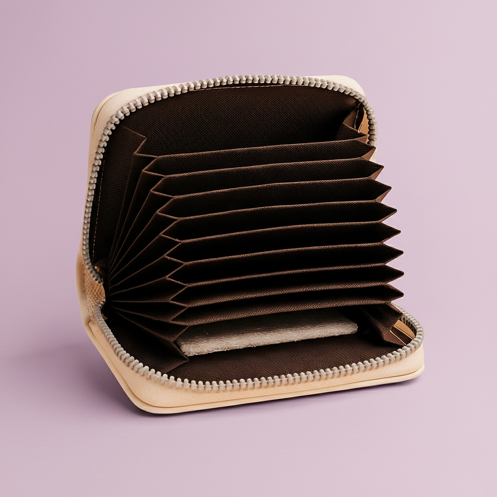 Purple Bow Gingham Card Holder