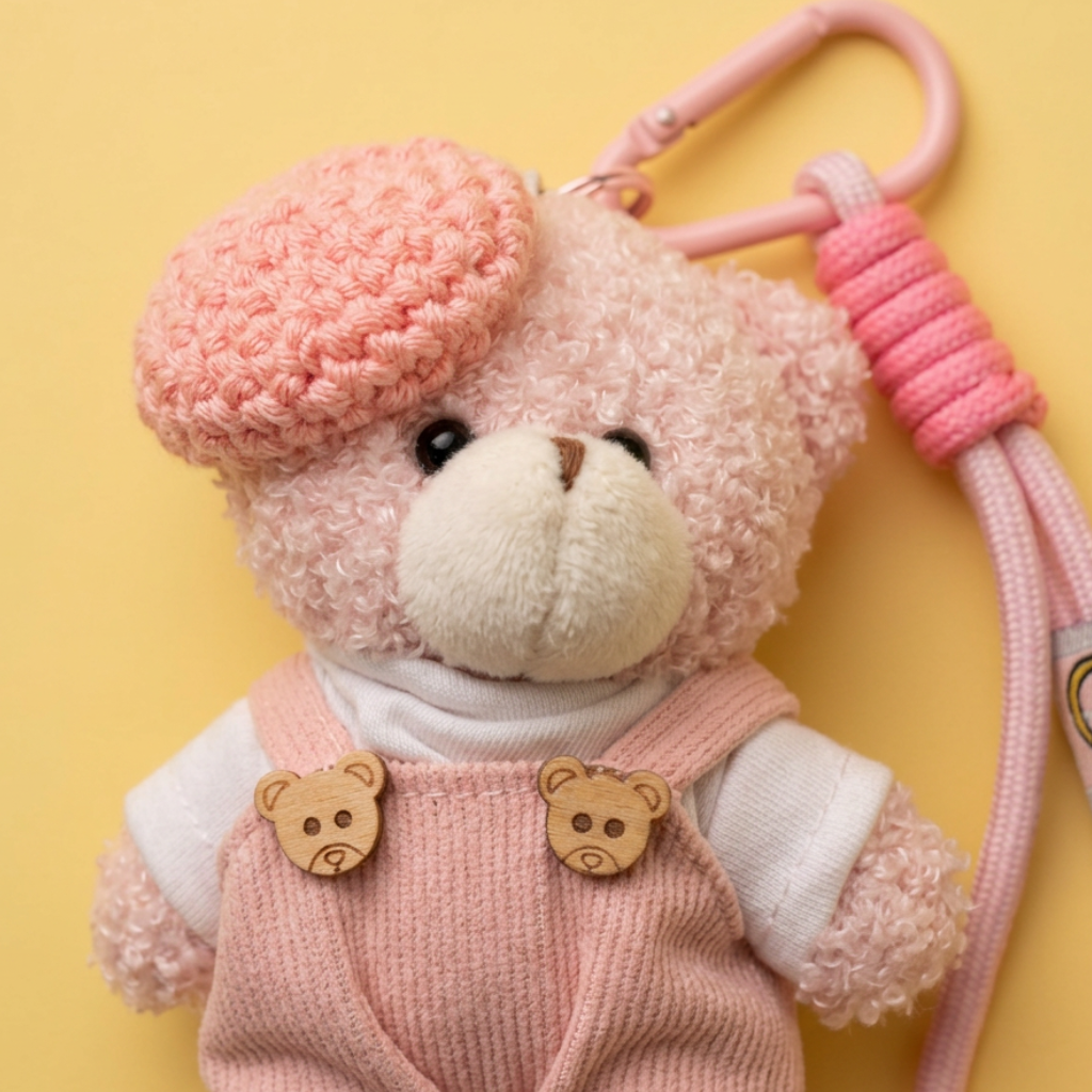 Berry Bloom Teddy Keyring