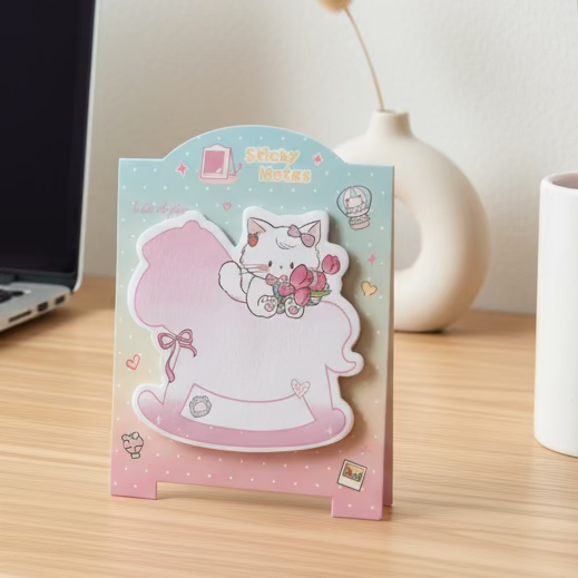 Milu memo Sticky Notes Flower Cat