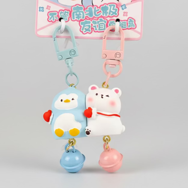 Snowy Snuggle Pals Keyring