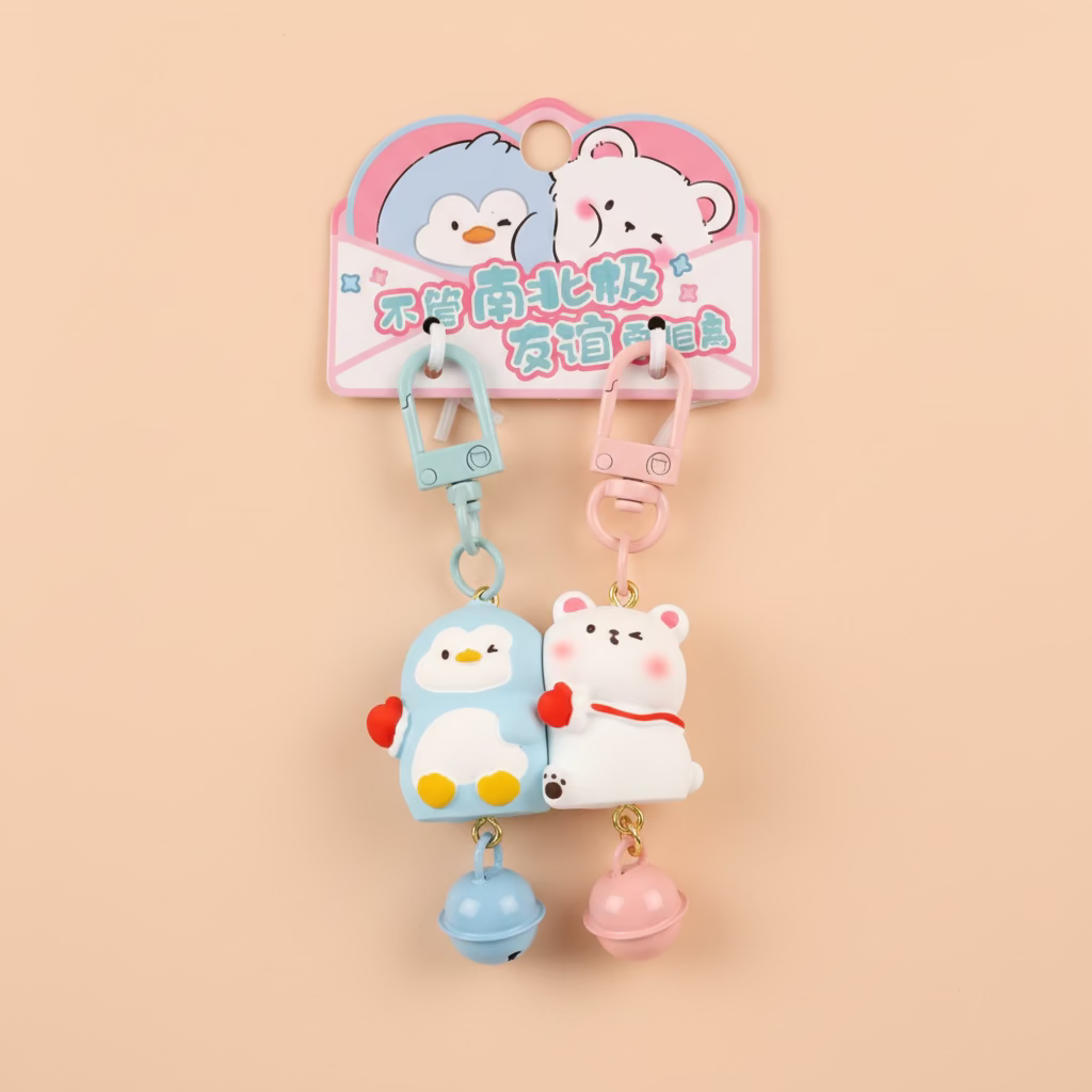 Snowy Snuggle Pals Keyring