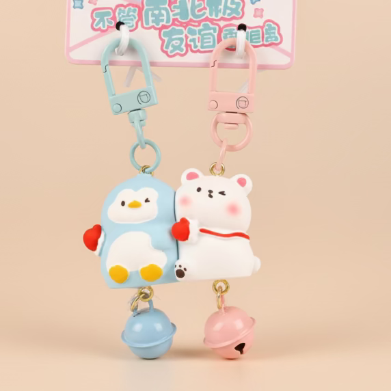 Snowy Snuggle Pals Keyring