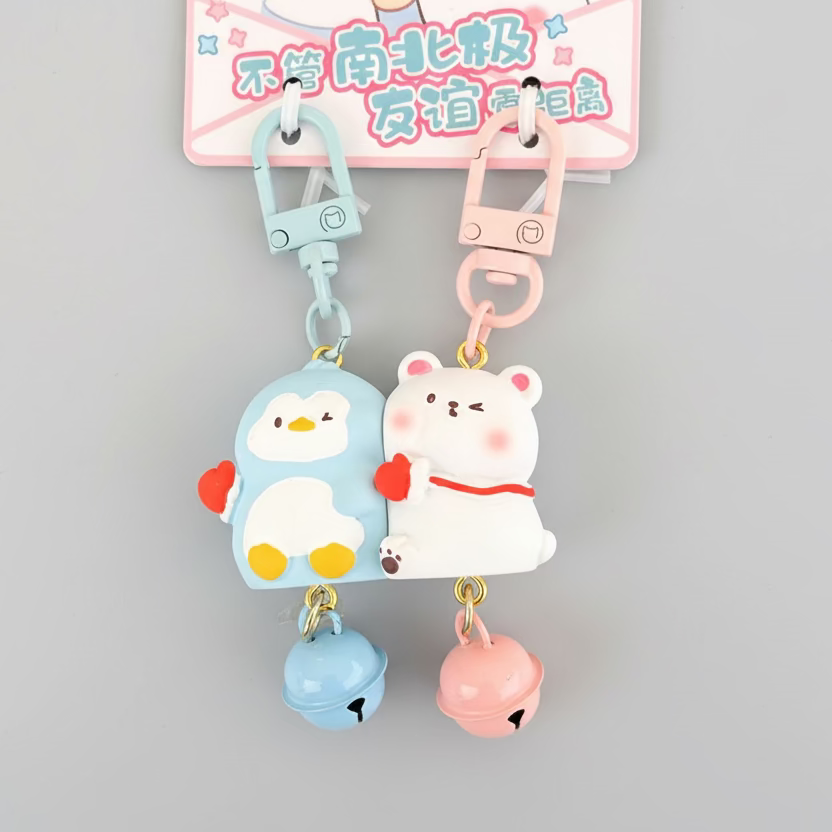 Snowy Snuggle Pals Keyring