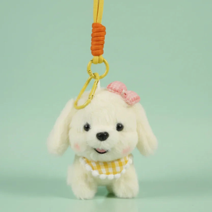 Butter Puff Plushie Keyring - Yellow